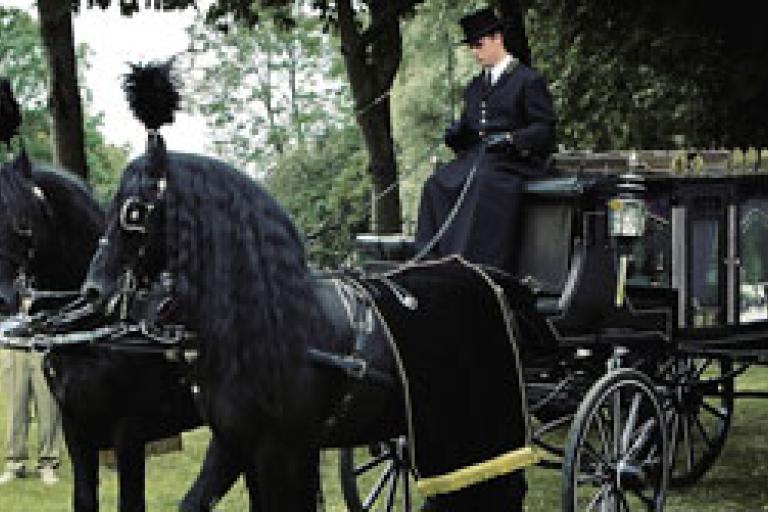 horse-drawn hearse