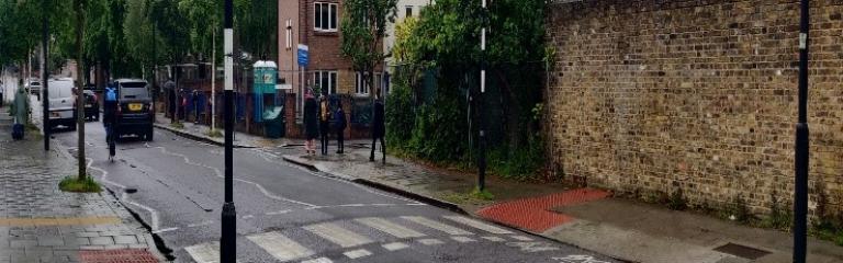 Zebra crossing on Larkhall Lane
